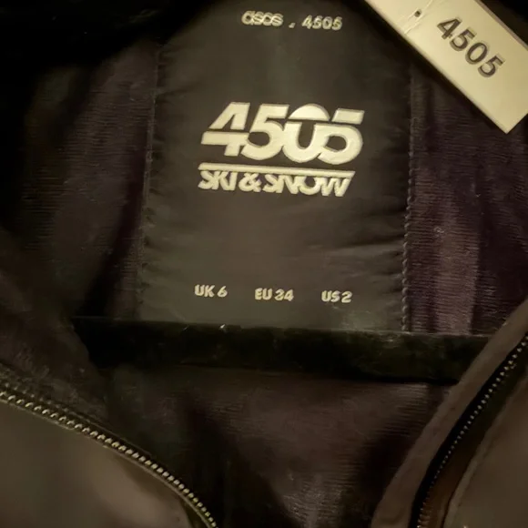 ASOS 4505 Ski belted ski suit with slim kick leg and faux fur hood NWT - Picture 6 of 7